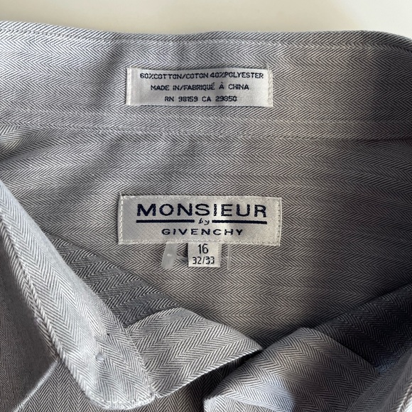 NWOT VINTAGE Monsieur by Givenchy Dress Shirt - Picture 4 of 9